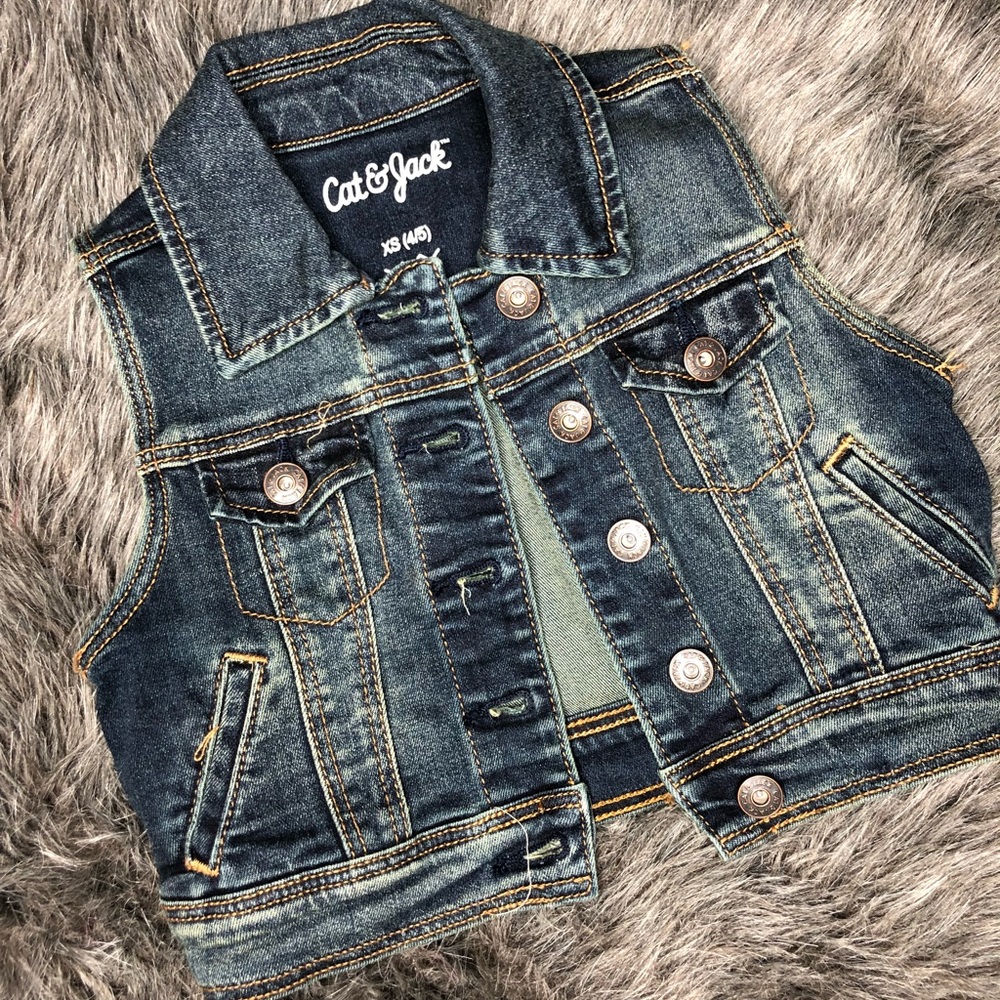 Girls denim vest